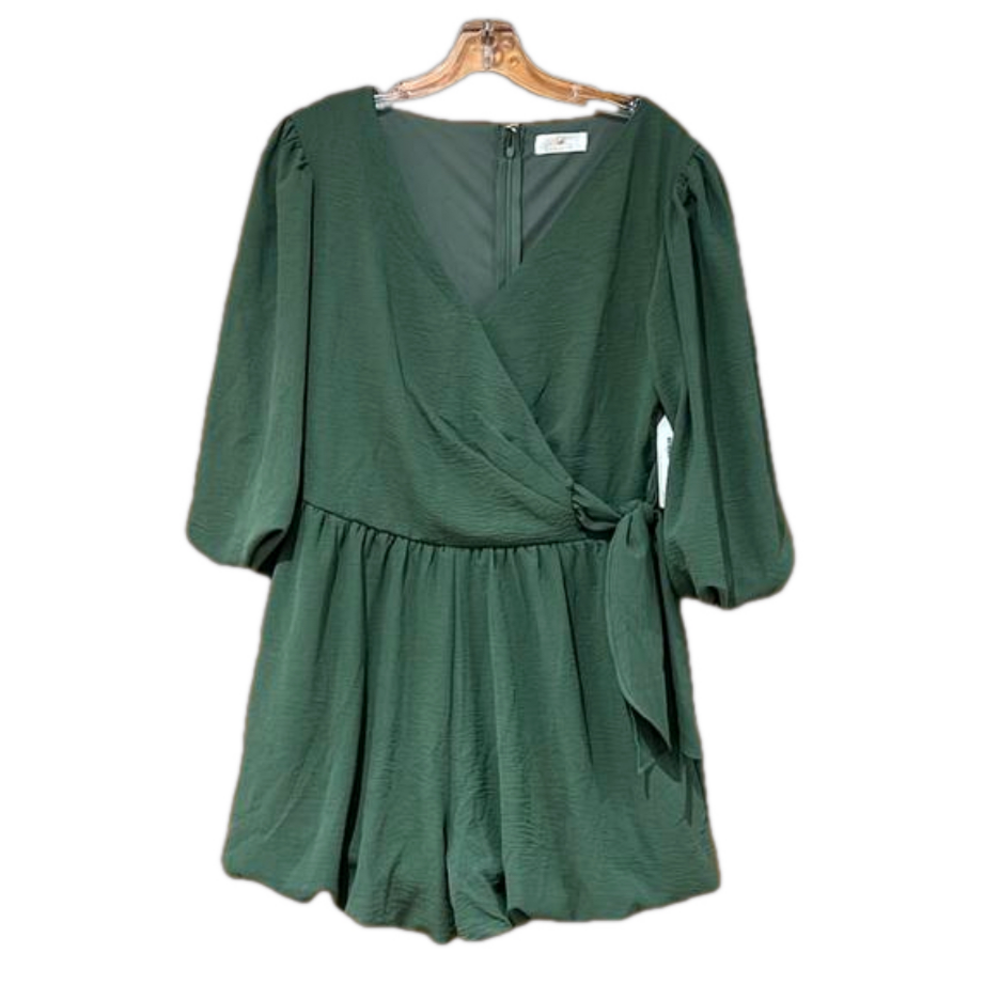 SunLand17 womens flowy green blouse
